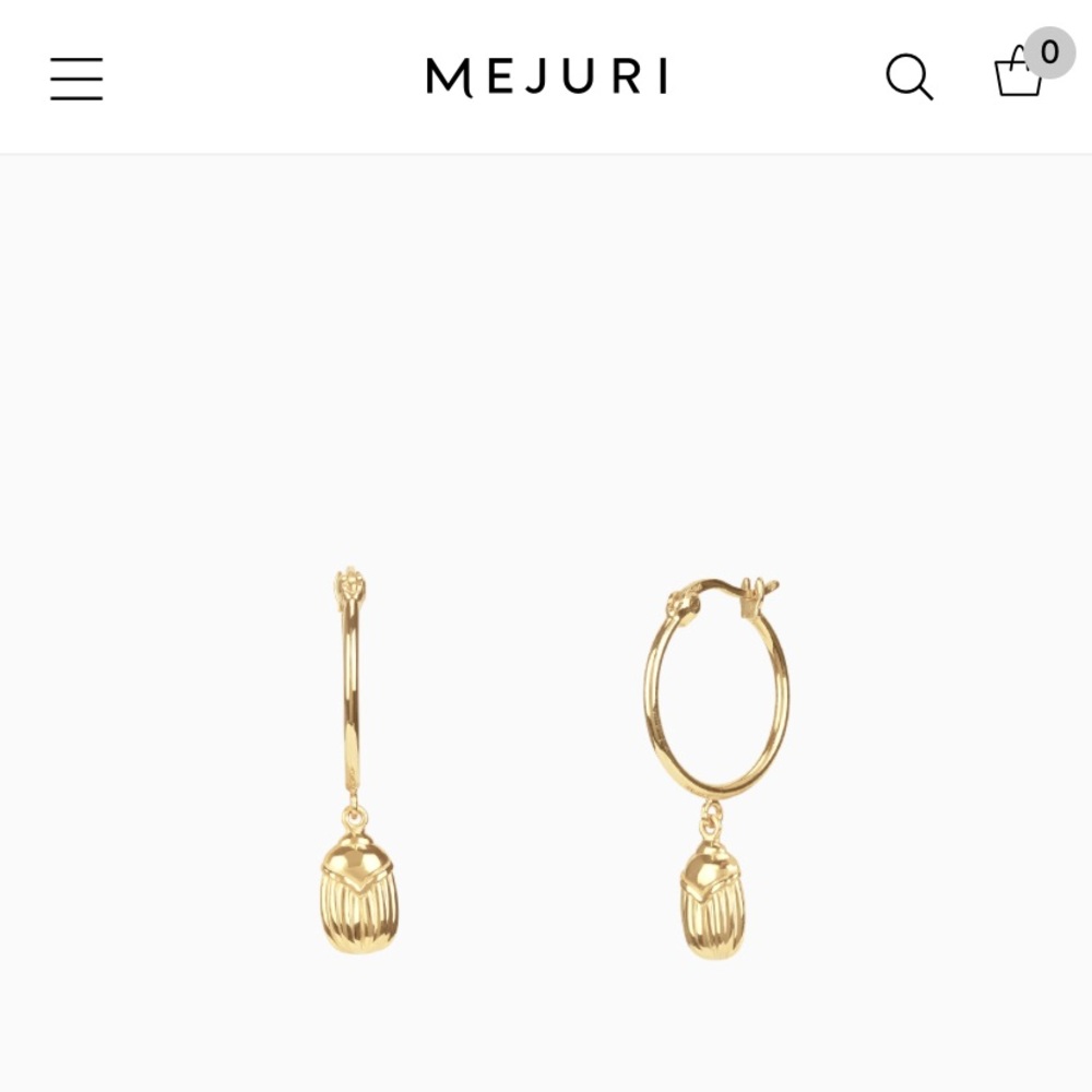 Mejuri 14k Gold Filled Scarab Earrings